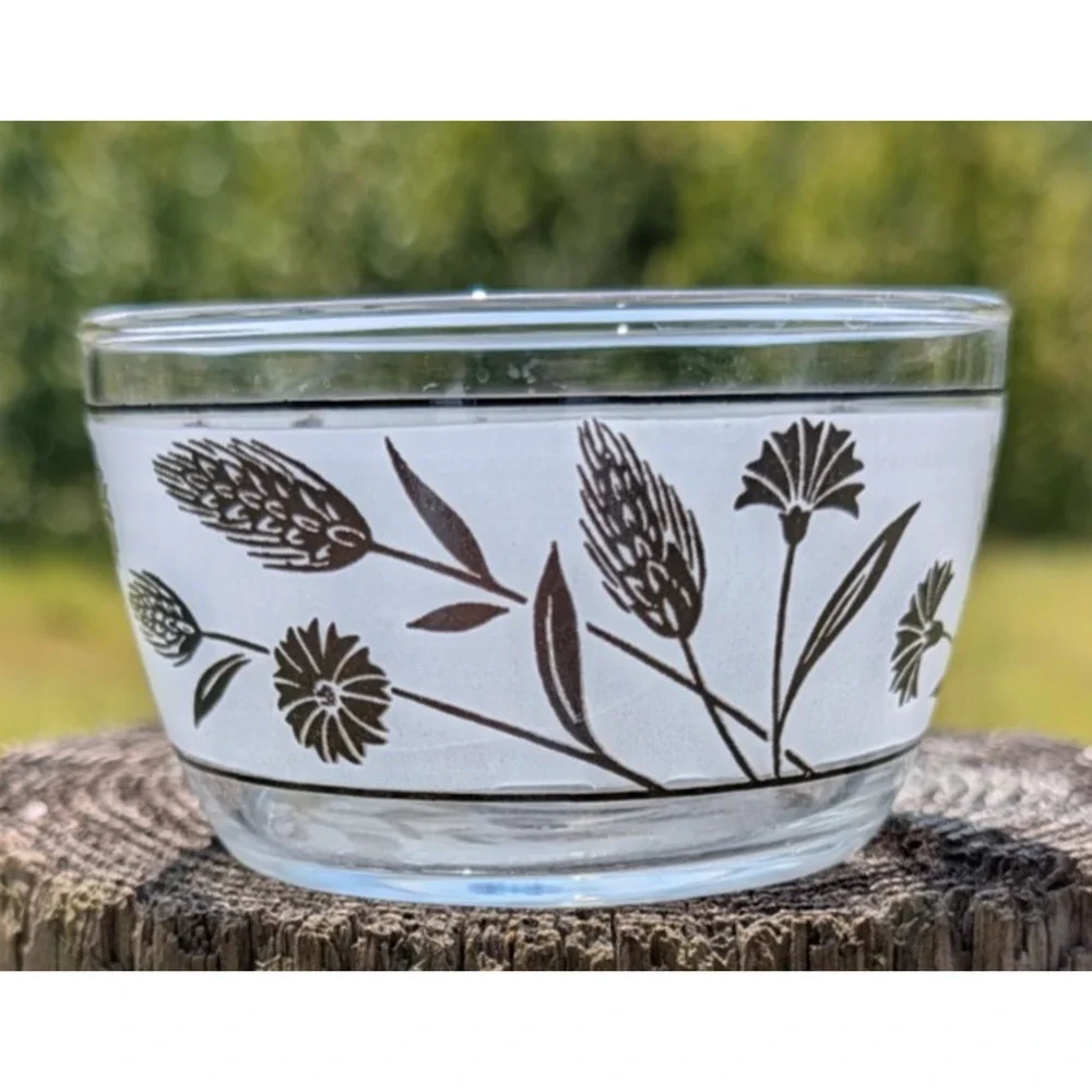 Duz Crystal Wildflower Design Frosted Gray Floral 3